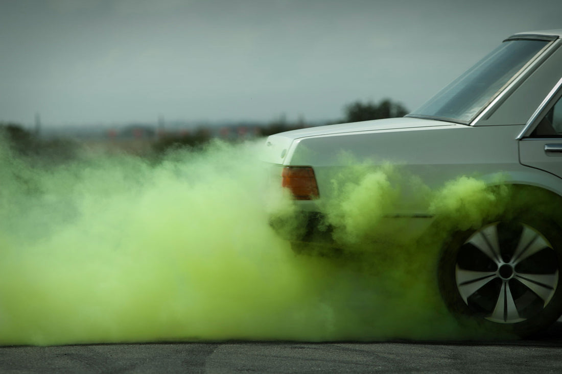 Kane Skennar Photographer-Green smoke from Muscle car burn out